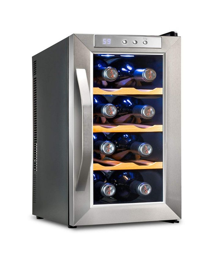 Ivation 8Bottle Freestanding Thermoelectric Wine Cooler, Stainless