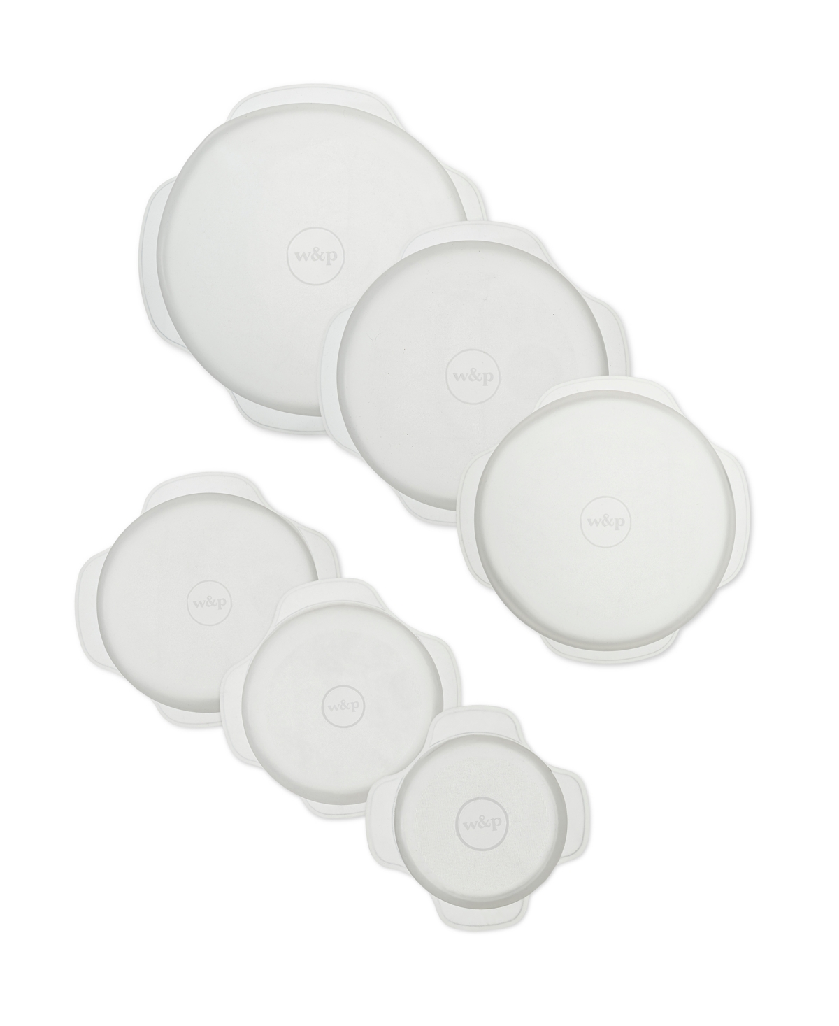 Shop W&p Design W&p Set Of 6 Can Be Used Again Silicone Stretch Lid In Clear
