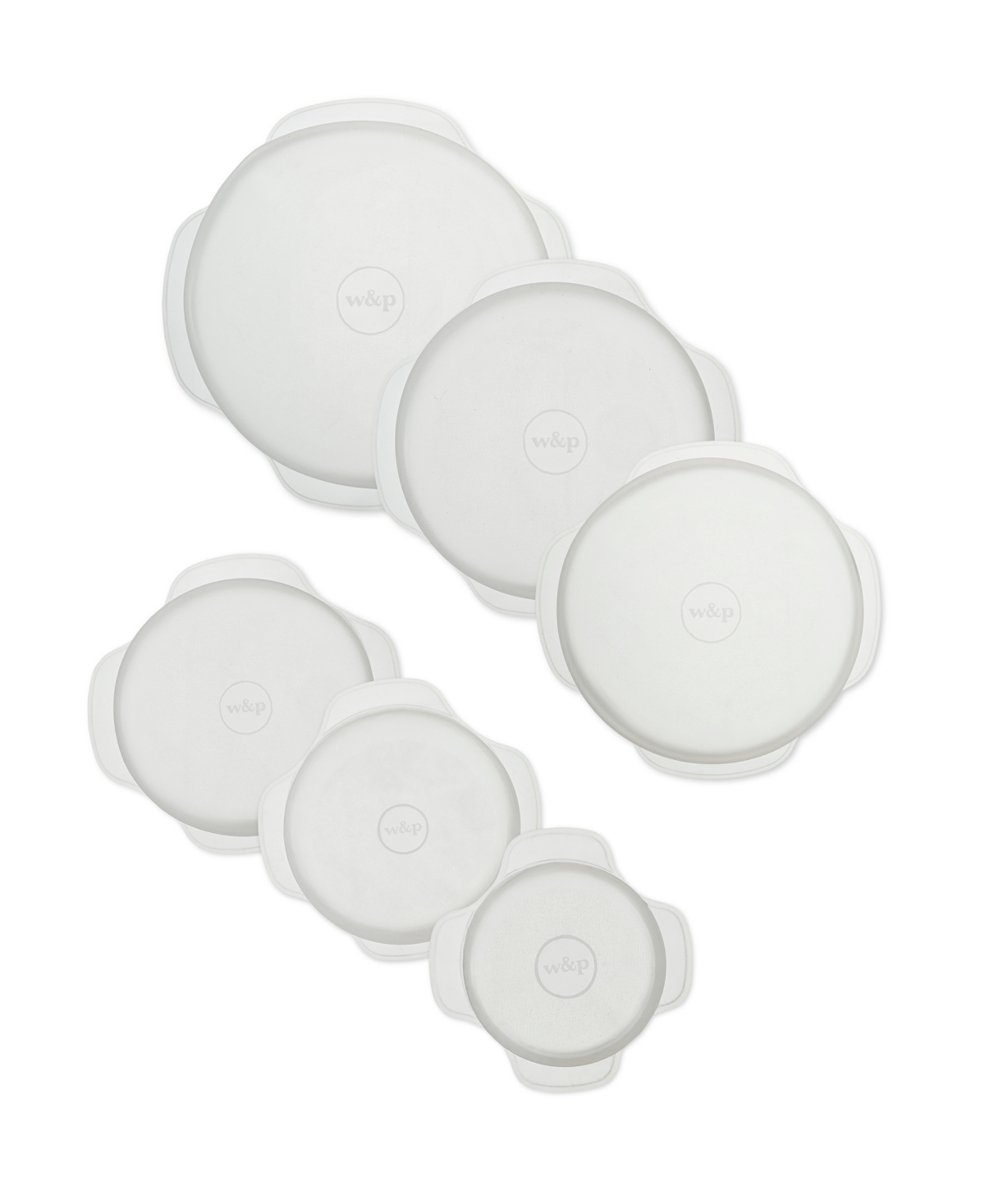 W&p Design W&p Set Of 6 Can Be Used Again Silicone Stretch Lid In Clear