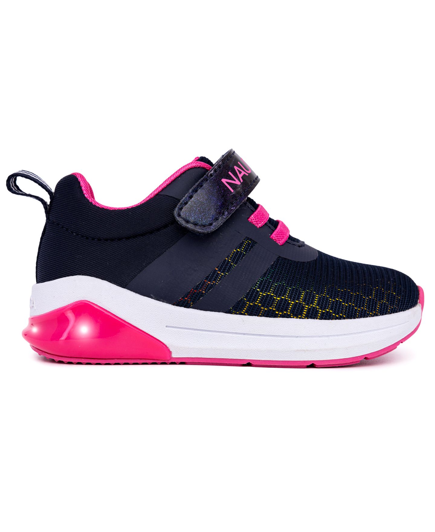 Кроссовки Nautica Towhee Buoy Light Up Lace Up Sneakers для девочек, цвет: Тёмно-синий / Розовый — фото 2