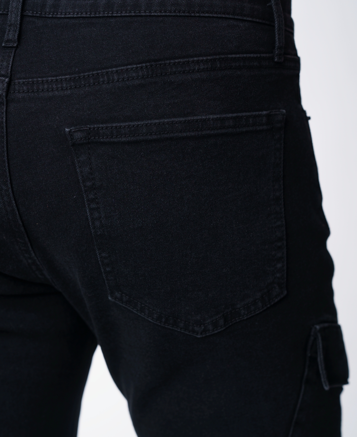 Lazer Men's Skinny Fit Cargo Moto Stretch Jeans
