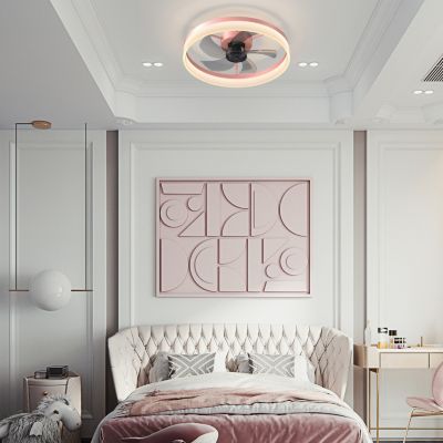 Thin Pink Dimmable LED Ceiling Fans