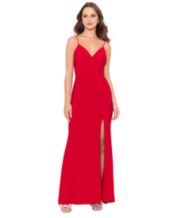 Macy's red 2025 maxi dress