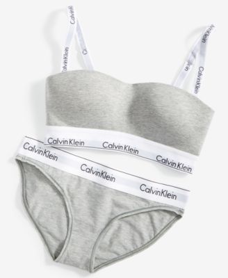 Modern Cotton Lightly Lined Bandeau and Bikini Underwear