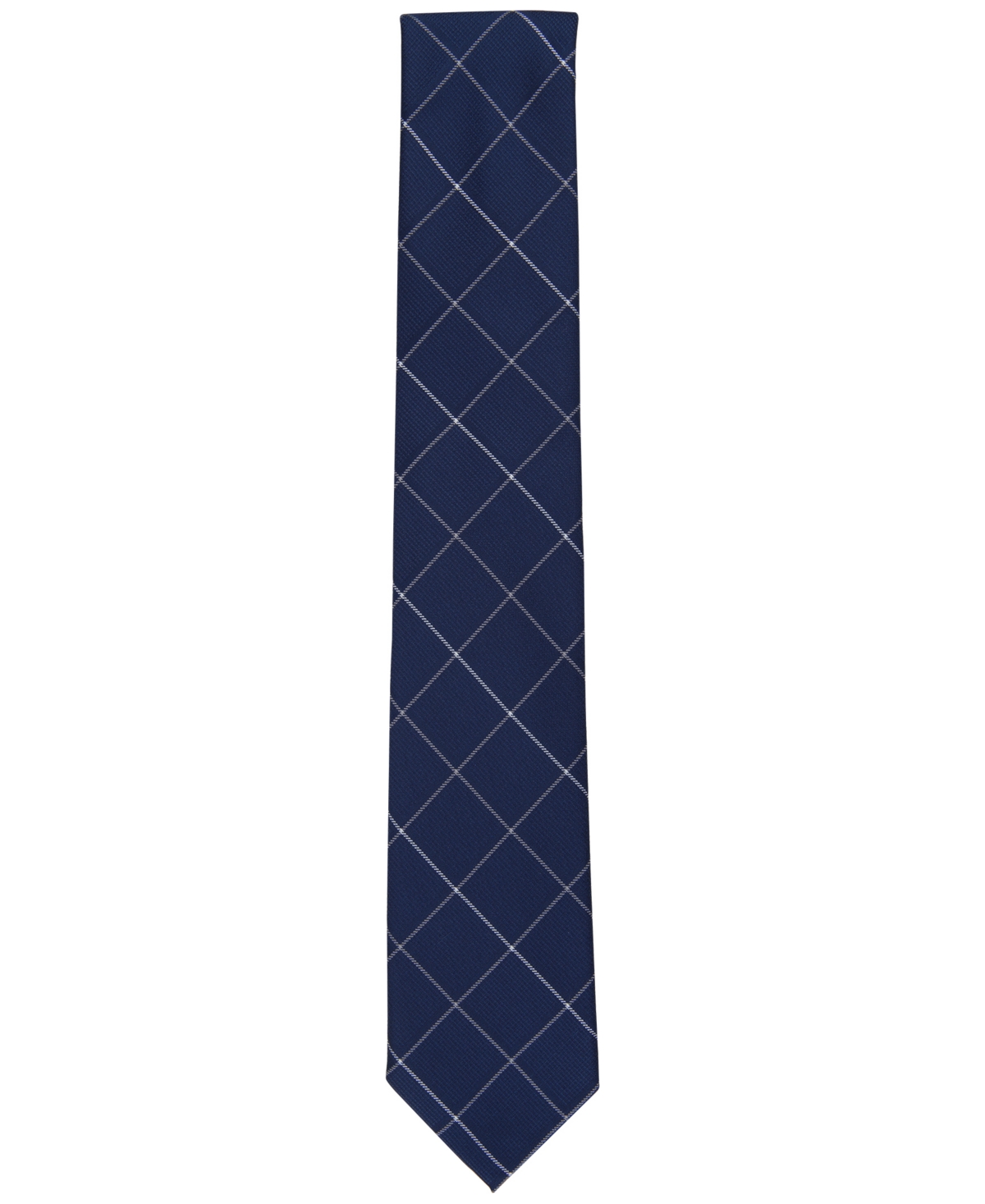 Shop Alfani Men's Jaynelle Grid Tie, Created For Macy's In Navy