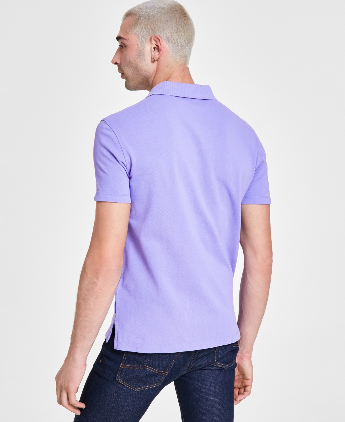 A|X Armani Exchange Men's Regular-Fit Solid Pique Polo Shirt