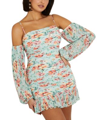 GUESS - Women's Tiffany Cold-Shoulder Mini Dress