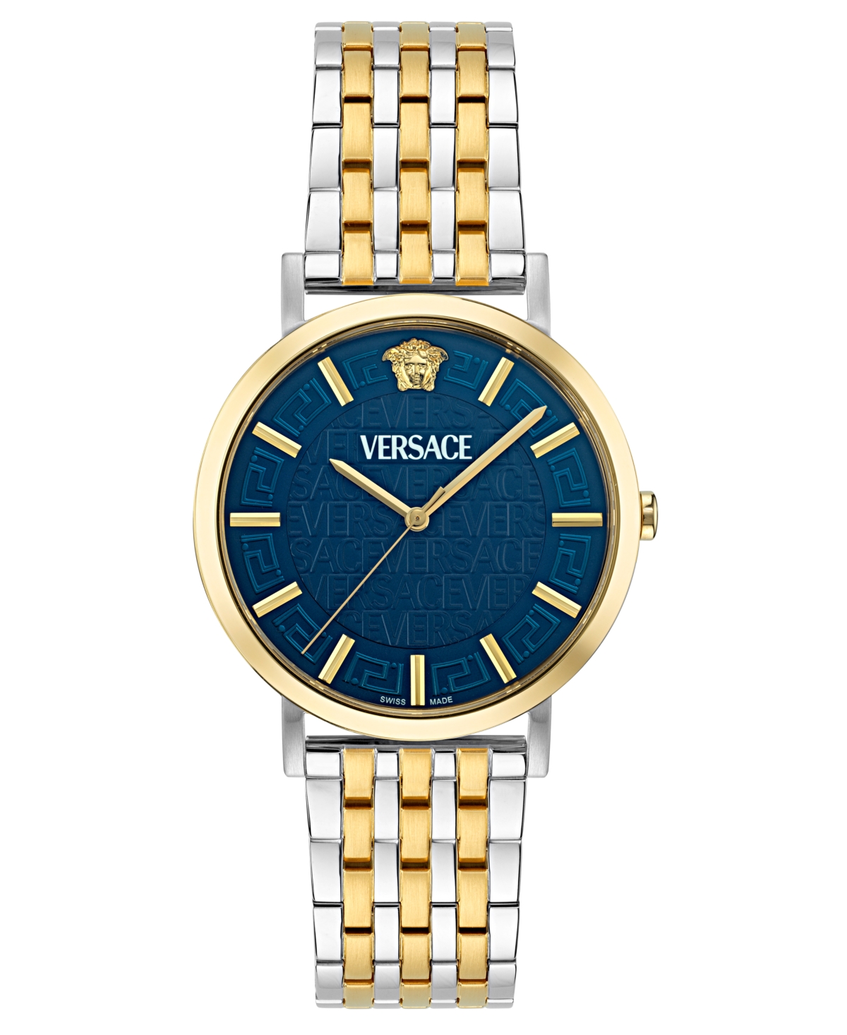 Shop Versace Unisex Swiss Two-tone Stainless Steel Bracelet Watch 40mm In Two Tone