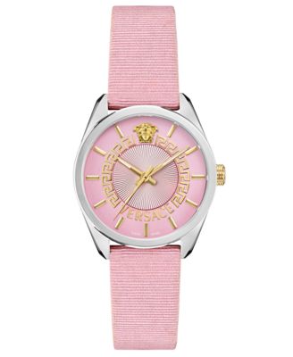 Versace - Women's Pink Grosgrain Strap Watch 36mm