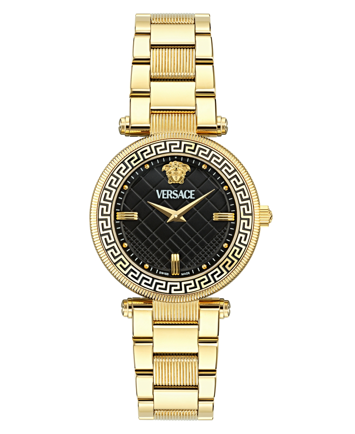 Versace Women's Swiss Gold Ion Plated Stainless Steel Bracelet Watch 35mm
