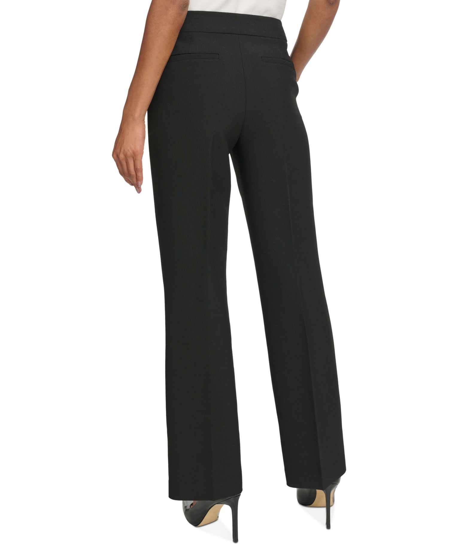 Women's Mid-Rise Crease-Front Bootcut Pants
