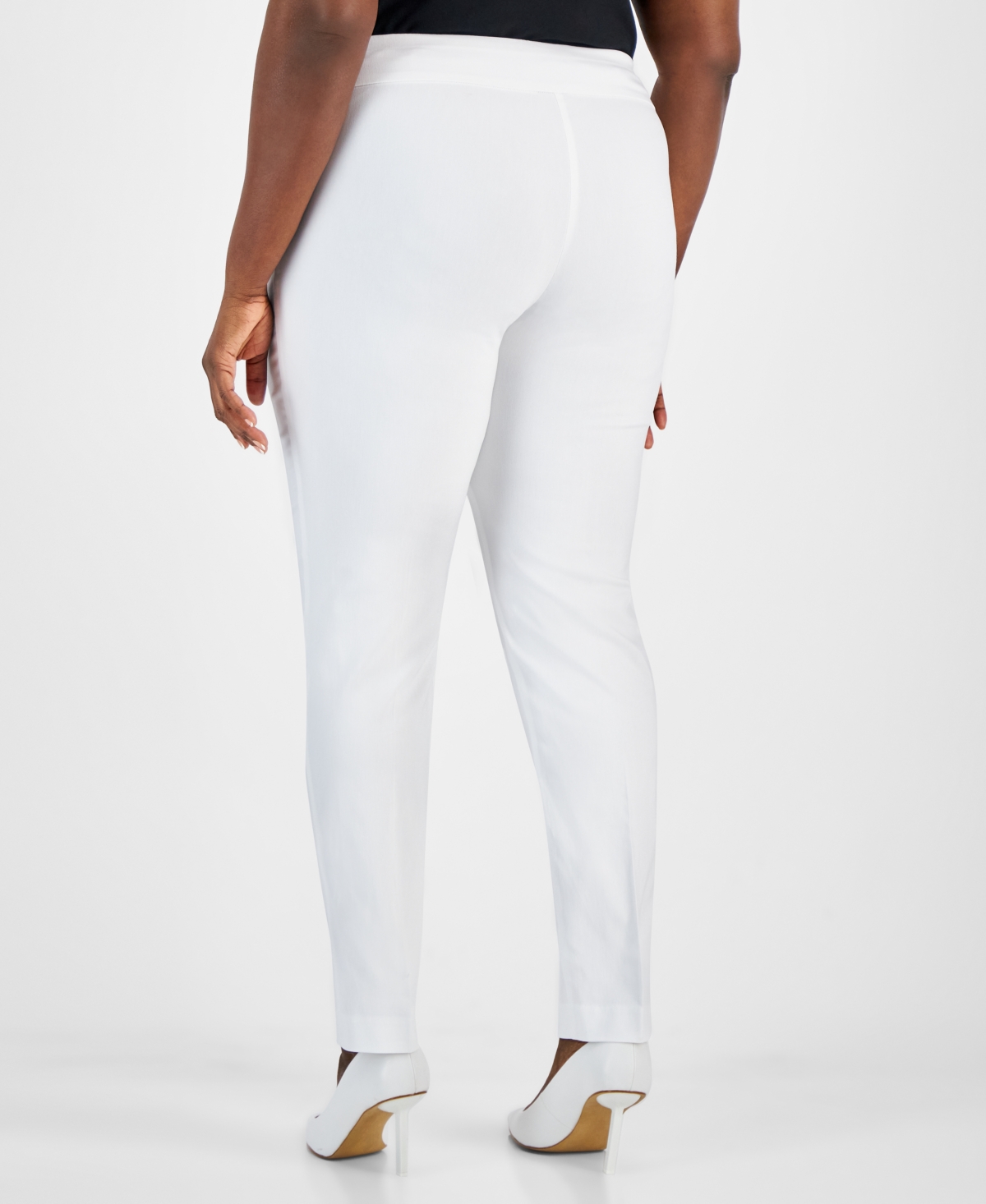 Inc International Concepts Plus Size Bengaline Skinny Pants, Created For Macy's In Bright White