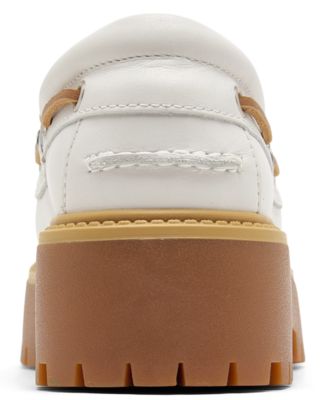 Timberland Women's Stone Street 3-Eye Premium Leather Platform Boat Shoes from Finish Line