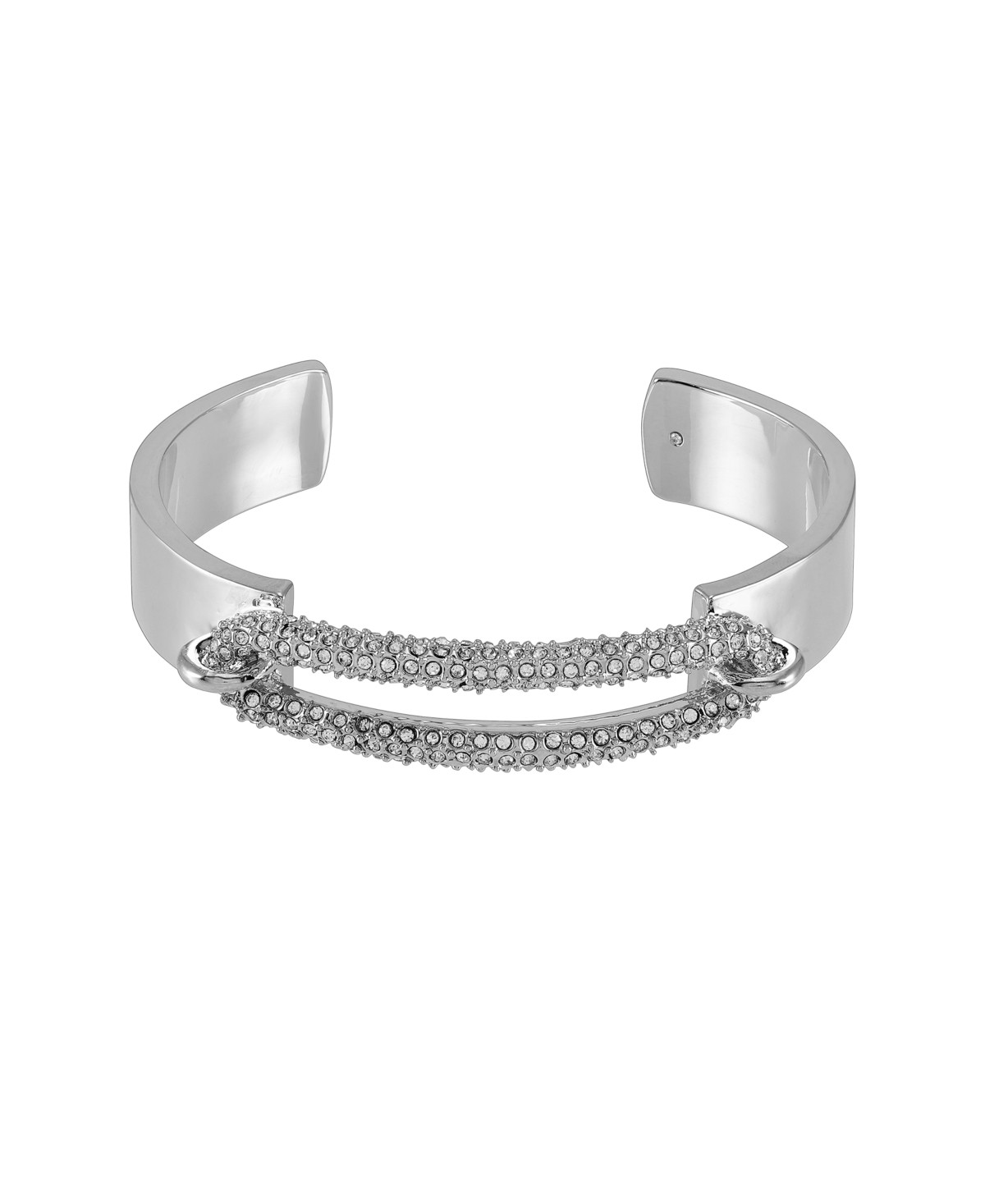 Shop Vince Camuto Silver-tone Pave Cuff Bracelet