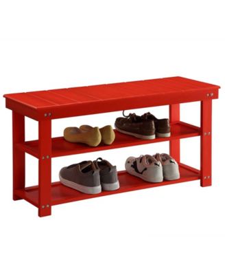 35.5" MDF Oxford Utility Mudroom Bench with Shelves