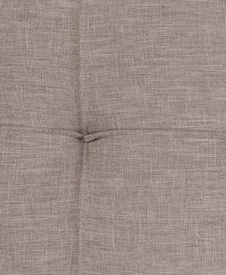 22" Faux Linen Round Shoe Storage Ottoman