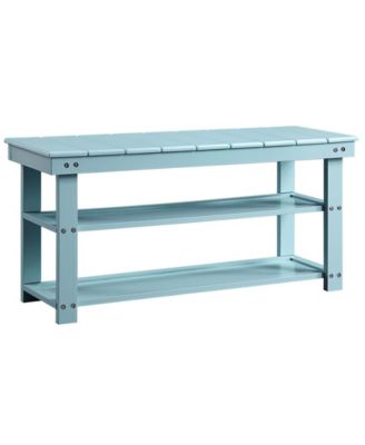 35.5" MDF Oxford Utility Mudroom Bench with Shelves