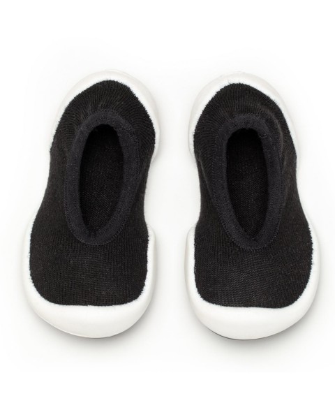 Детские Komuello Infant Girl Boy Breathable Washable Non-Slip Sock Shoes Flat - Onyx