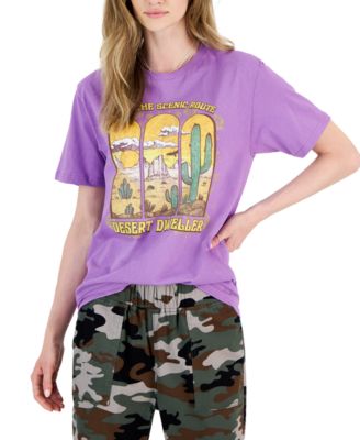 Rebellious One - Juniors' Desert Dweller Cotton Graphic T-Shirt
