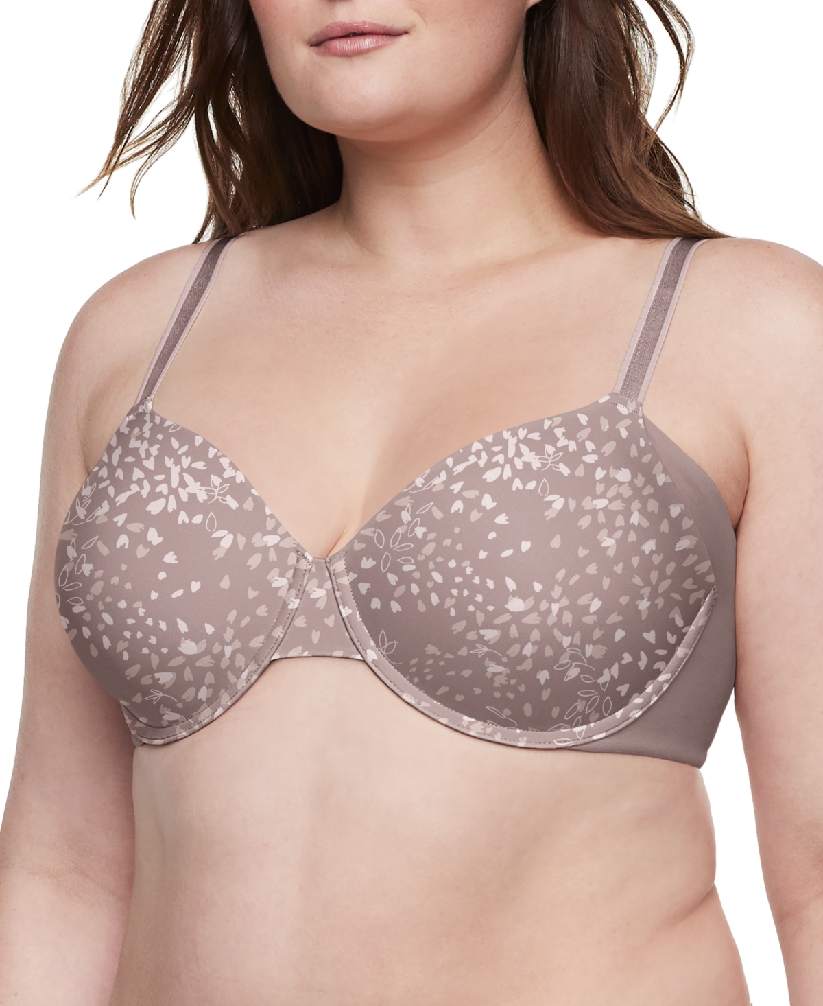 Warners Women's No Side Effects Seamless Comfort Underwire T-Shirt Bra RA3061A - Smoke