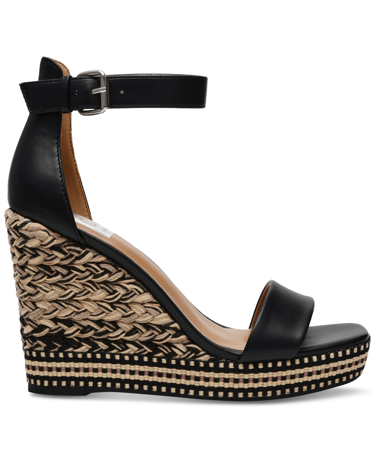 Shop Dv Dolce Vita Women's Hagar Woven Platform Wedge Sandals In Black