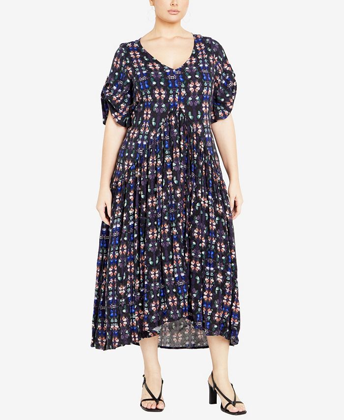 AVENUE Plus Size Val Print Maxi Dress Macy s