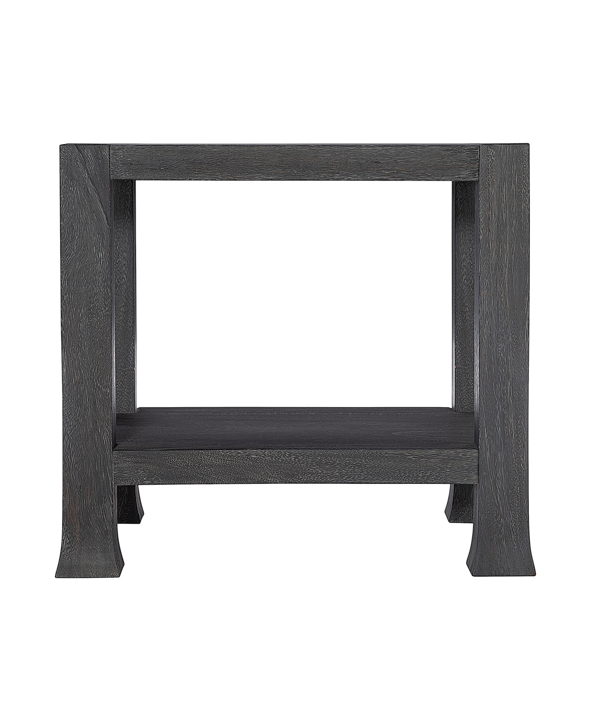 Bernhardt Berkely Wood Side Table -Carbonized Suar Wood