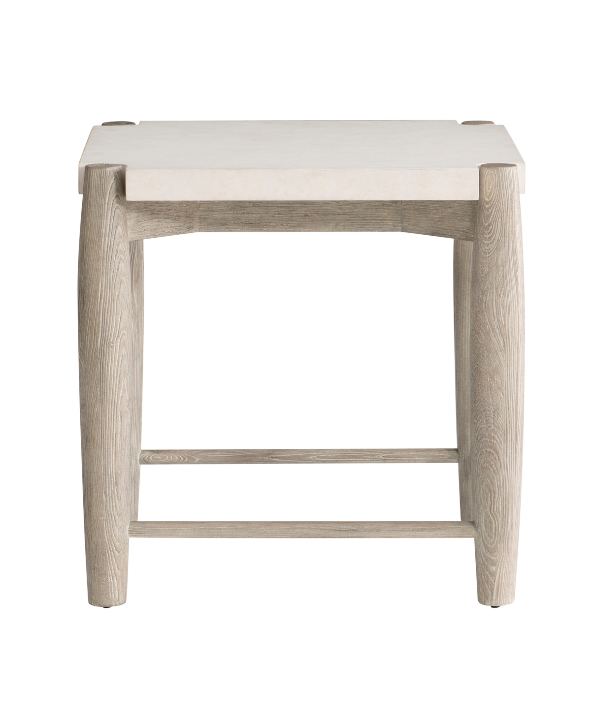 Bernhardt Closeout! Tycer 24" Stone Side Table In Weathered Greige Base,faux Stone Top