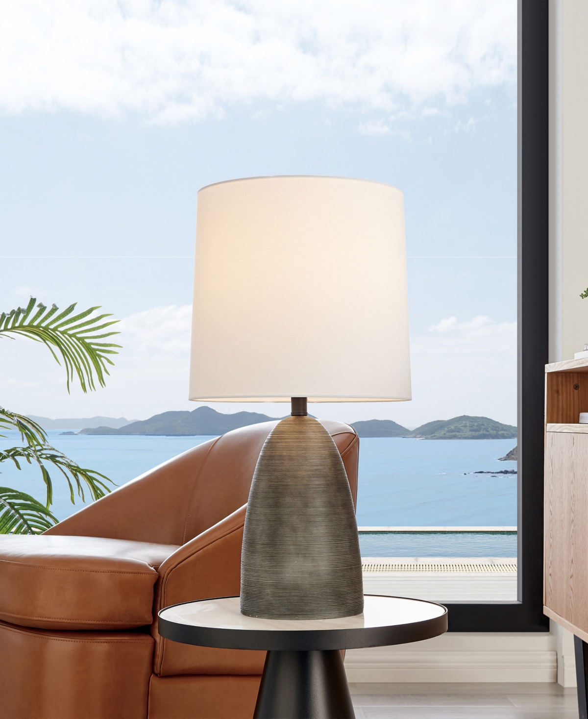 Lite Source Outdoor Cordless Monte Table Lamp In Weathered Black