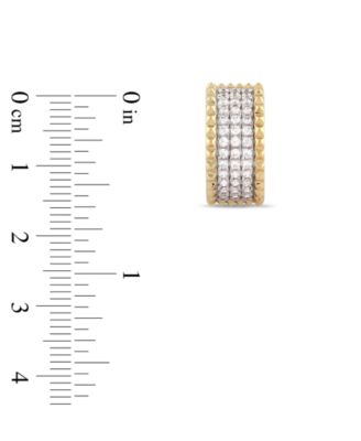 Men's Diamond Pavé Small Huggie Hoop Earrings (1/2 ct. t.w.) in 10k Gold, 0.62"