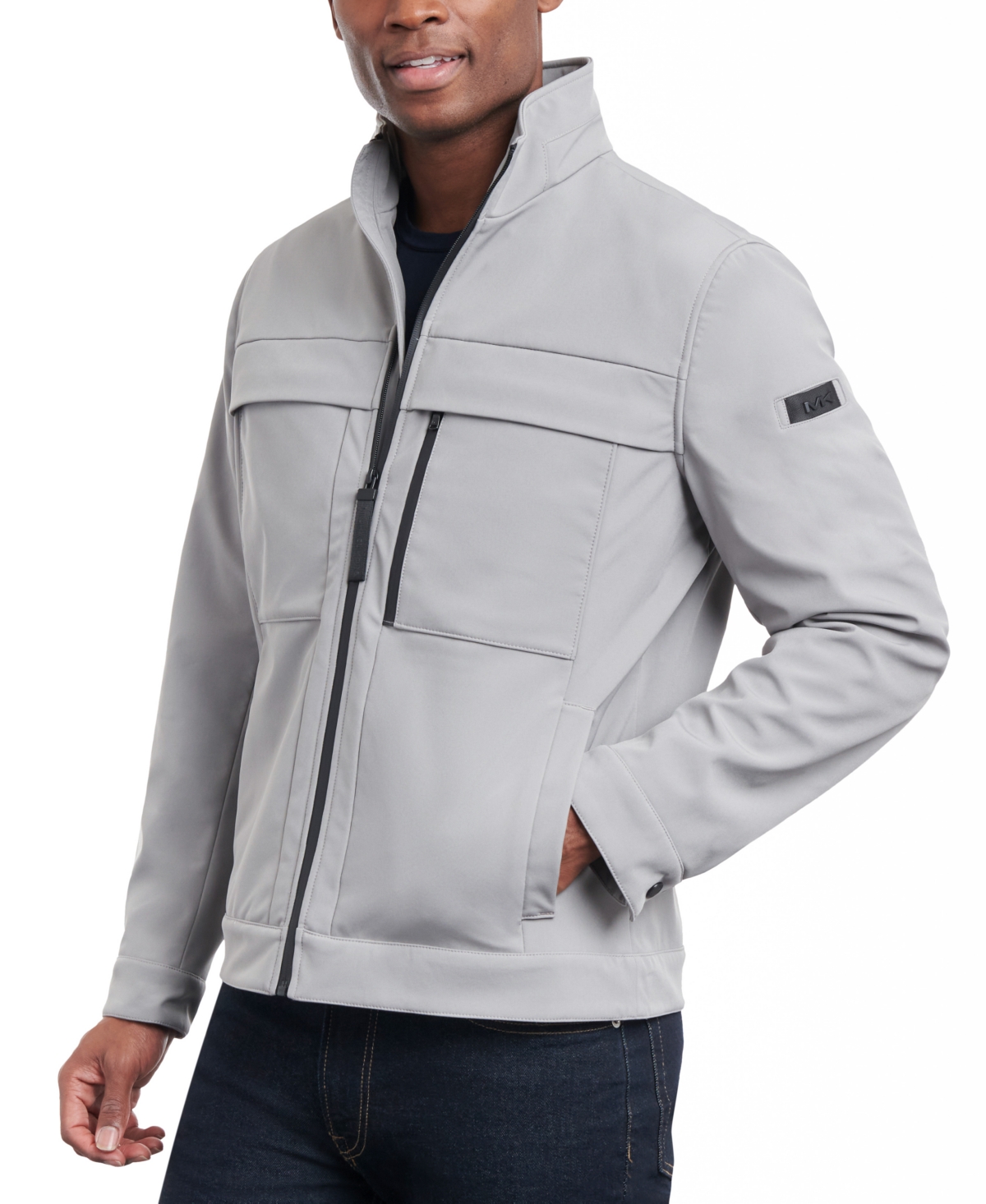 Michael Kors Men's Dressy Full-Zip Soft Shell Jacket