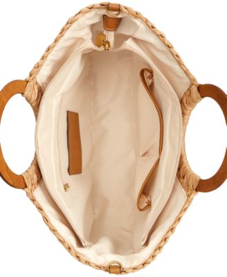 Straw Tote Crossbody, Exclusively at Macy's 