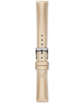 Unisex Swiss PR 100 Cream Leather Strap Watch 34mm