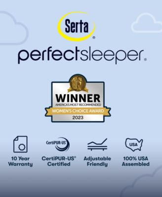 Perfect Sleeper Blue Lagoon Night 13" Plush Mattress Set, Queen Split