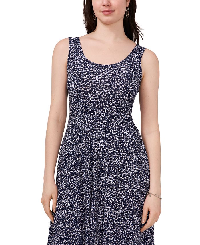 All-Over Printed Scoop Neck Sleeveless Dress main image 0