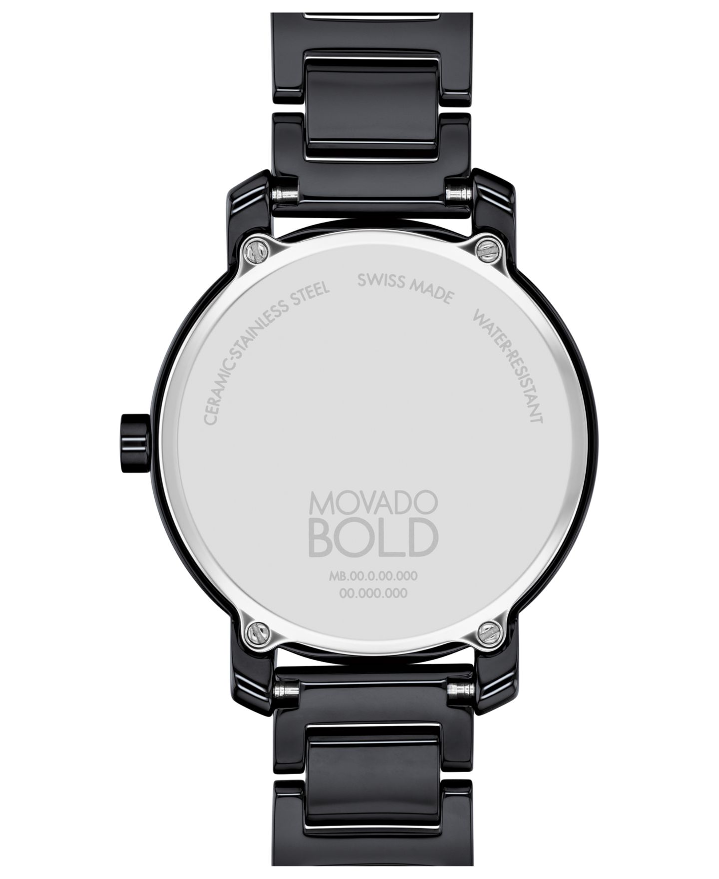 Женские часы Movado Swiss Bold Evolution 2.0 Black Ceramic Bracelet Watch 34mm — фото 3