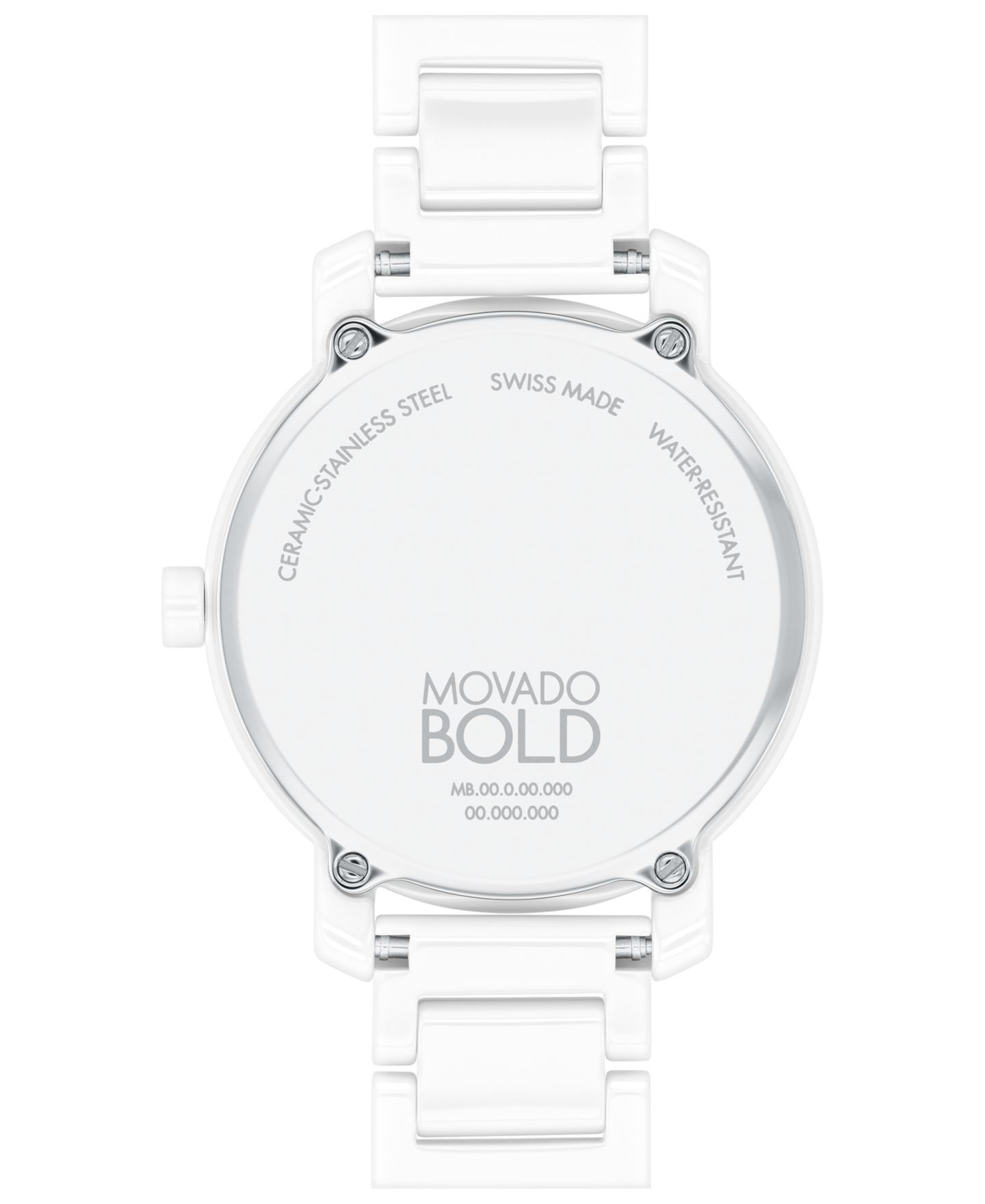 Женские швейцарские часы Movado Bold Evolution 2.0, белый керамический браслет, 34 мм — фото 3