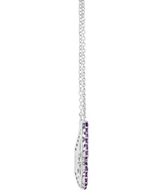 Amethyst Openwork Butterfly 18" Pendant Necklace (1-1/5 ct. t.w.) in Sterling Silver