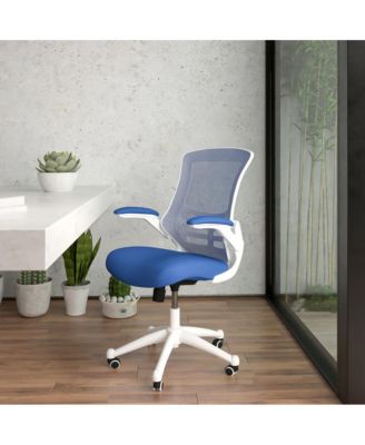Mid-Back Mesh Swivel Ergonomic Task Office Chair With Flip-Up Arms