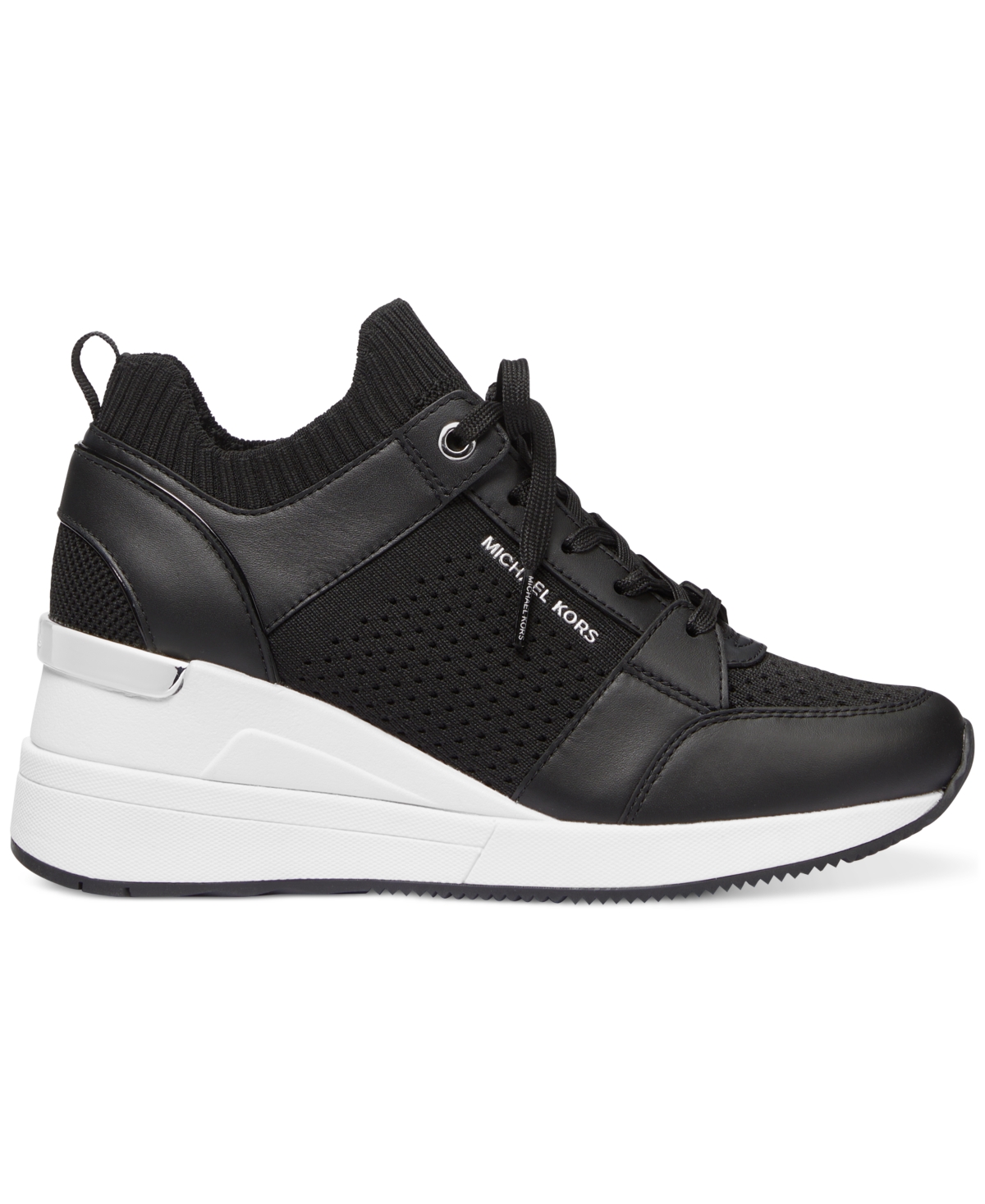 MICHAEL KORS MICHAEL MICHAEL KORS WOMEN'S GEORGIE KNIT LACE-UP TRAINER SNEAKERS 