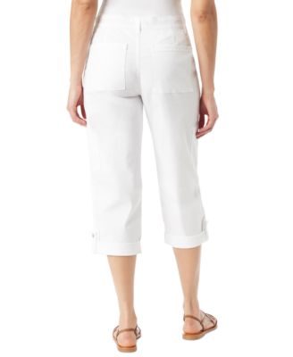 Women's Adjustable-Hem Cargo Capri Pants