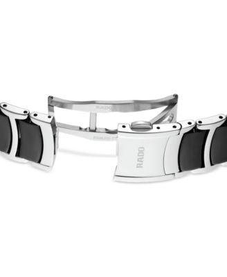 Unisex Swiss Centrix Diamond (1/20 ct. t.w.) Black Ceramic & Stainless Steel Bracelet Watch 40mm