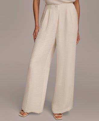 Donna Karan New York - Women's Textured Wide-Leg Pants