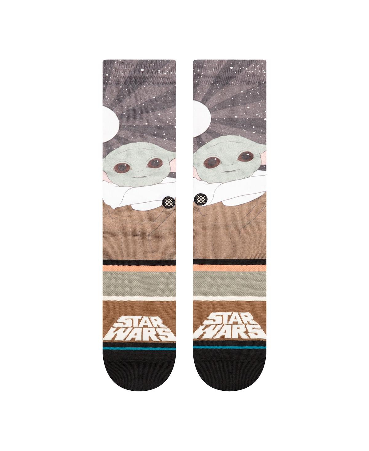Shop Stance Men's And Women's  Grogu Star Wars Freshtek Crew Socks In Gray