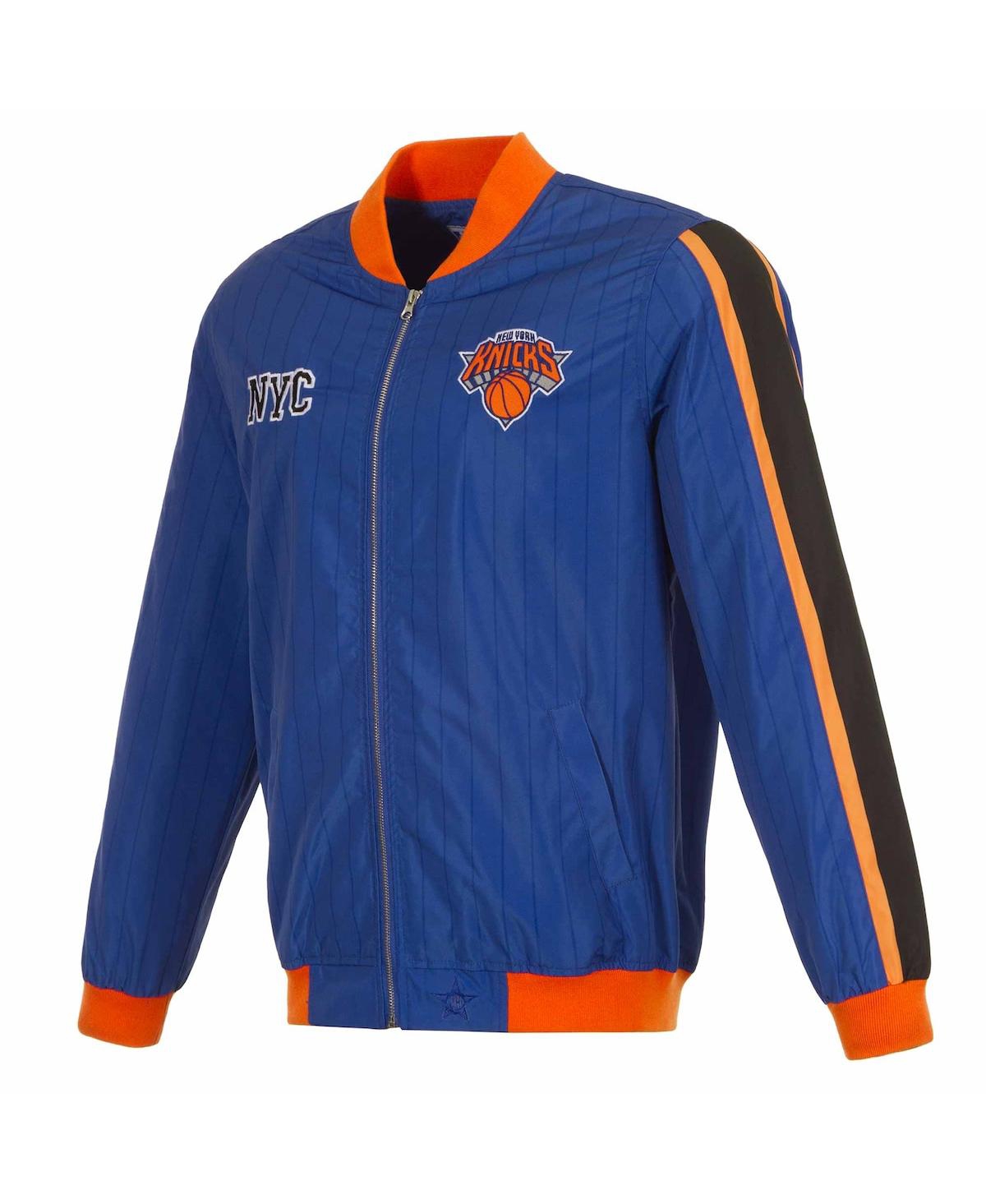 Men's Jh DesignNew York Knicks 2023/24 City Edition Full-Zip Bomber Jacket - Royal