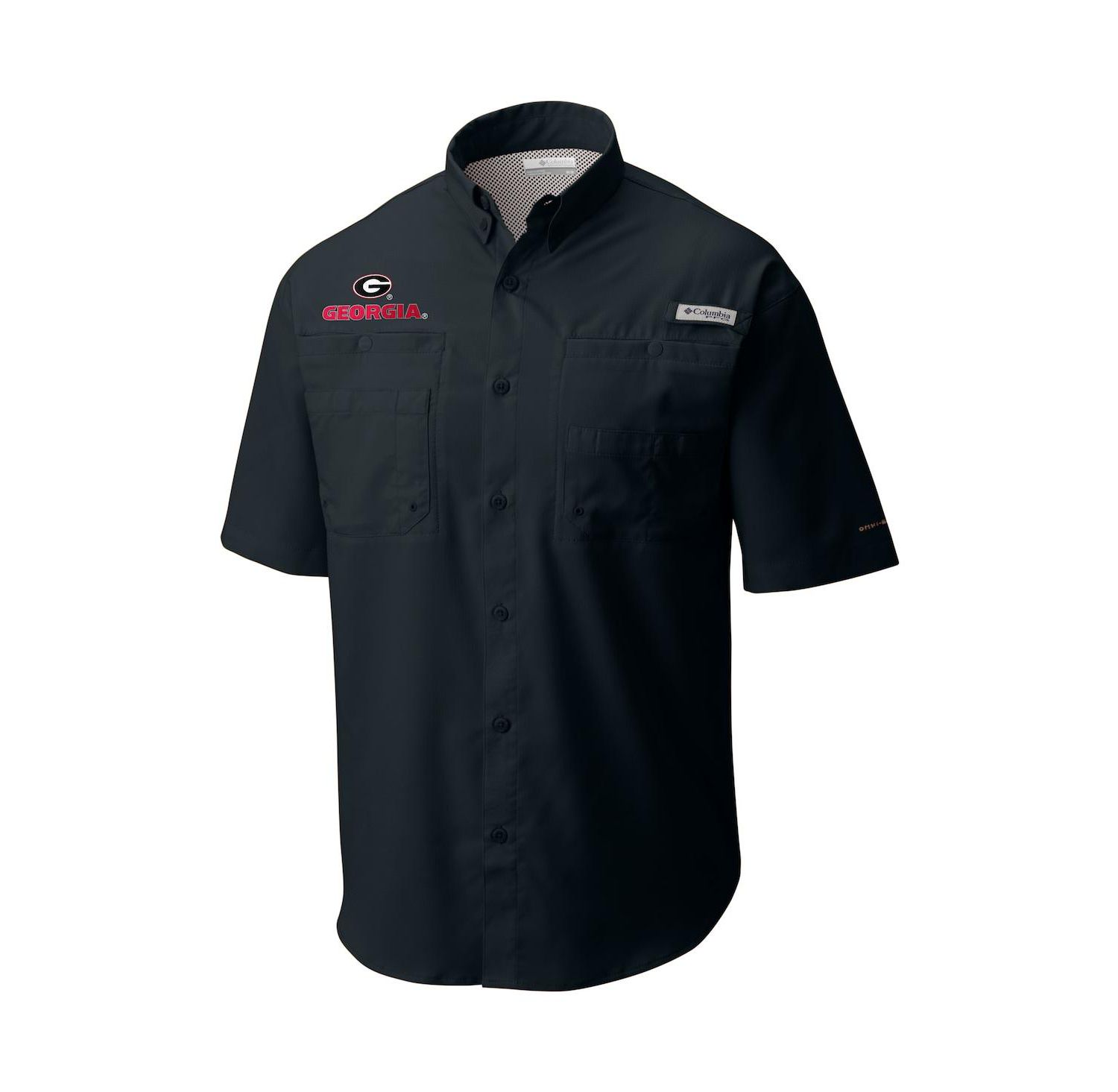 Men's Black Georgia Bulldogs Big and Tall Collegiate Tamiami Button-Down Shirt