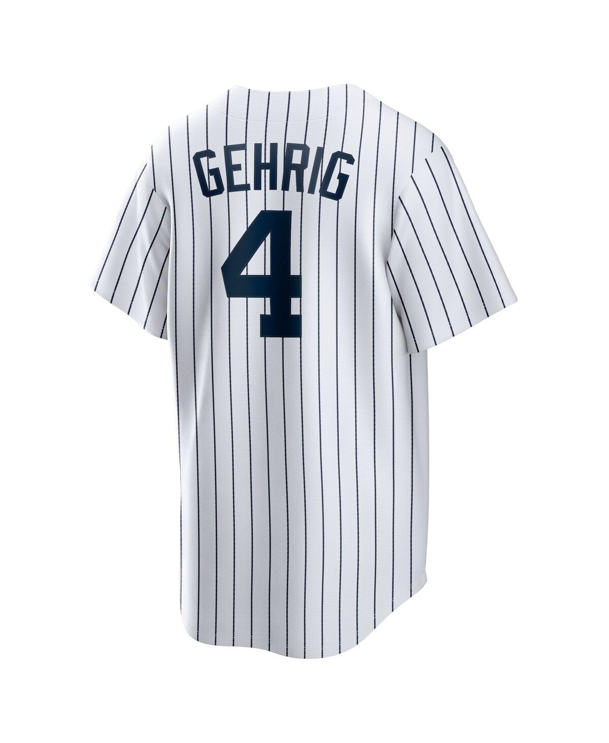 Men's Nike Lou GehrigDistressed New York Yankees Home Cooperstown Collection Player Jersey - White