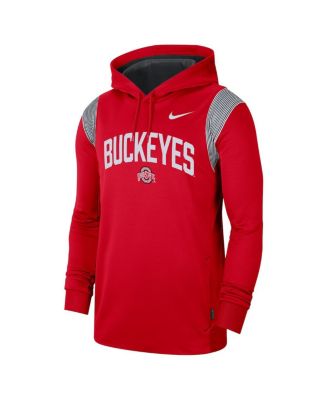 Men's Scarlet Ohio State Buckeyes 2022 Game Day Sideline Performance Pullover Hoodie