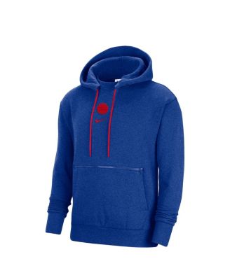 Men's Heather Royal Philadelphia 76ers Courtside Versus Flight Pullover Hoodie