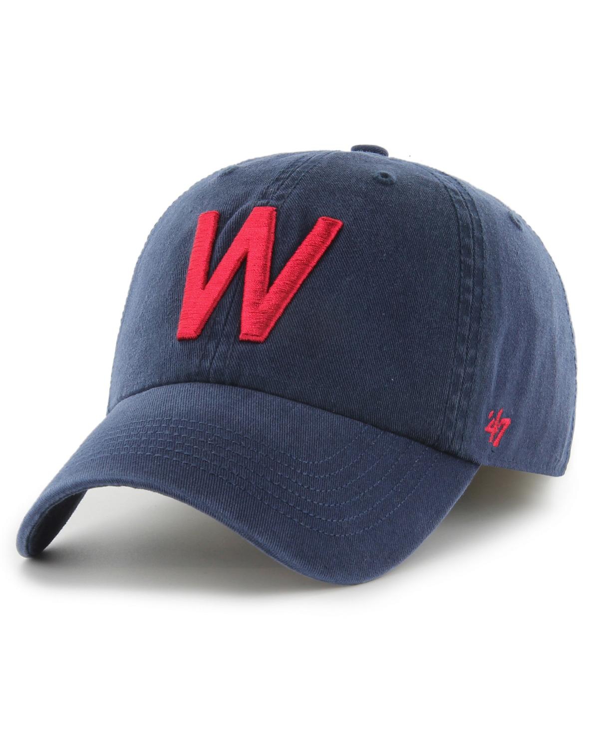 Men's '47 Brand Navy Washington Senators Cooperstown Collection Franchise Fitted Hat - Navy